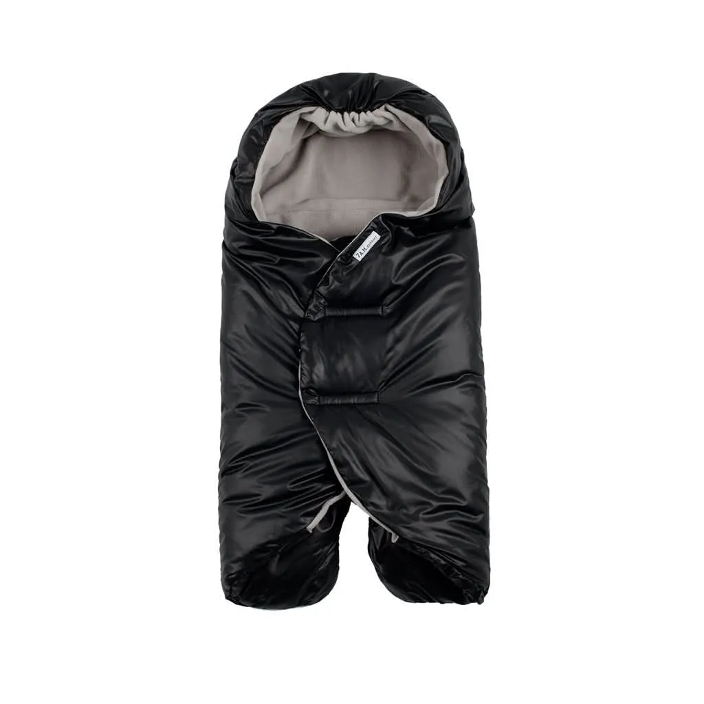 7 AM Enfant Nido Quilted Wrap, Black