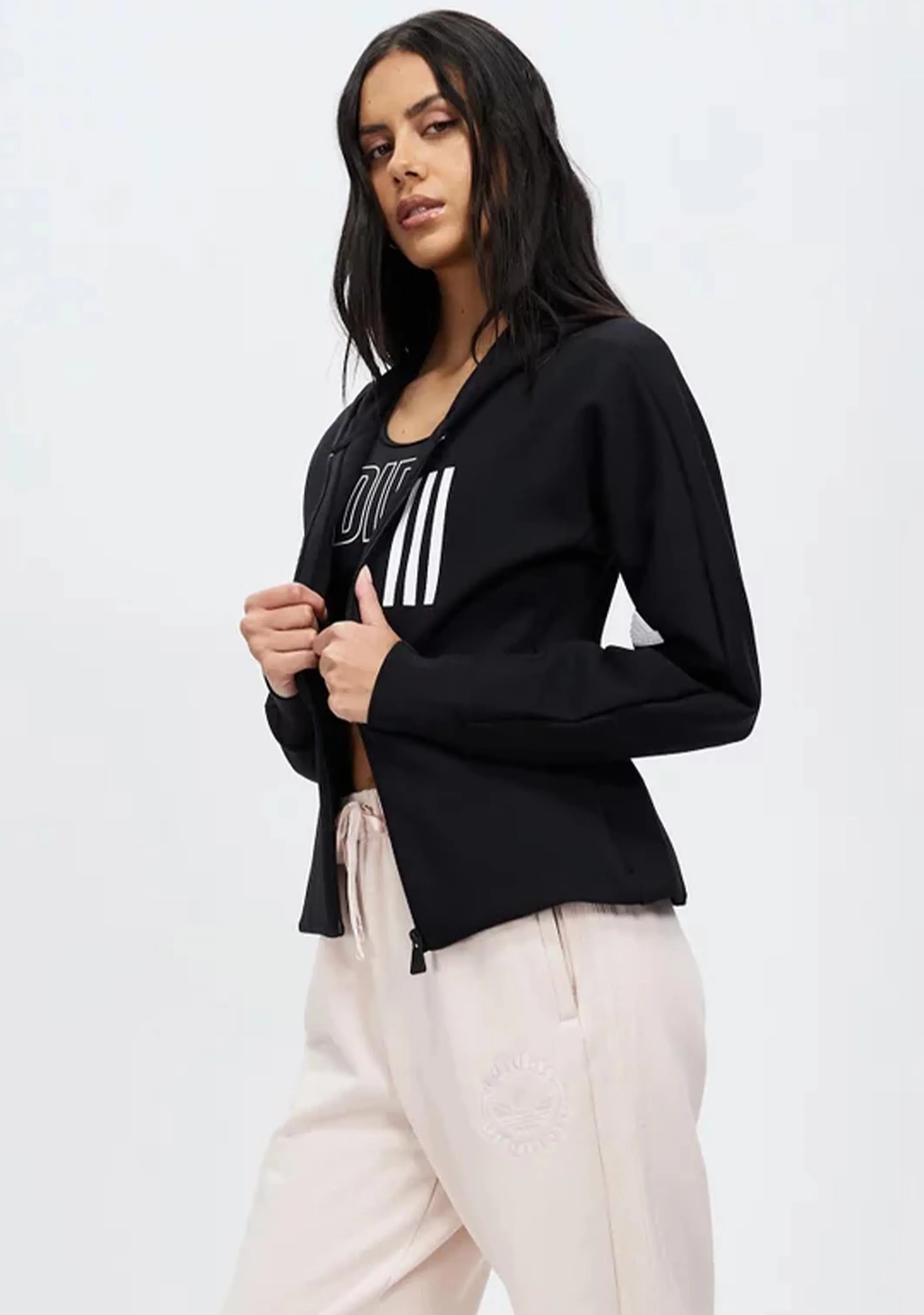 Adidas Womens Mission Victory Slim Fit Full-Zip Hoodie <BR> HU0240