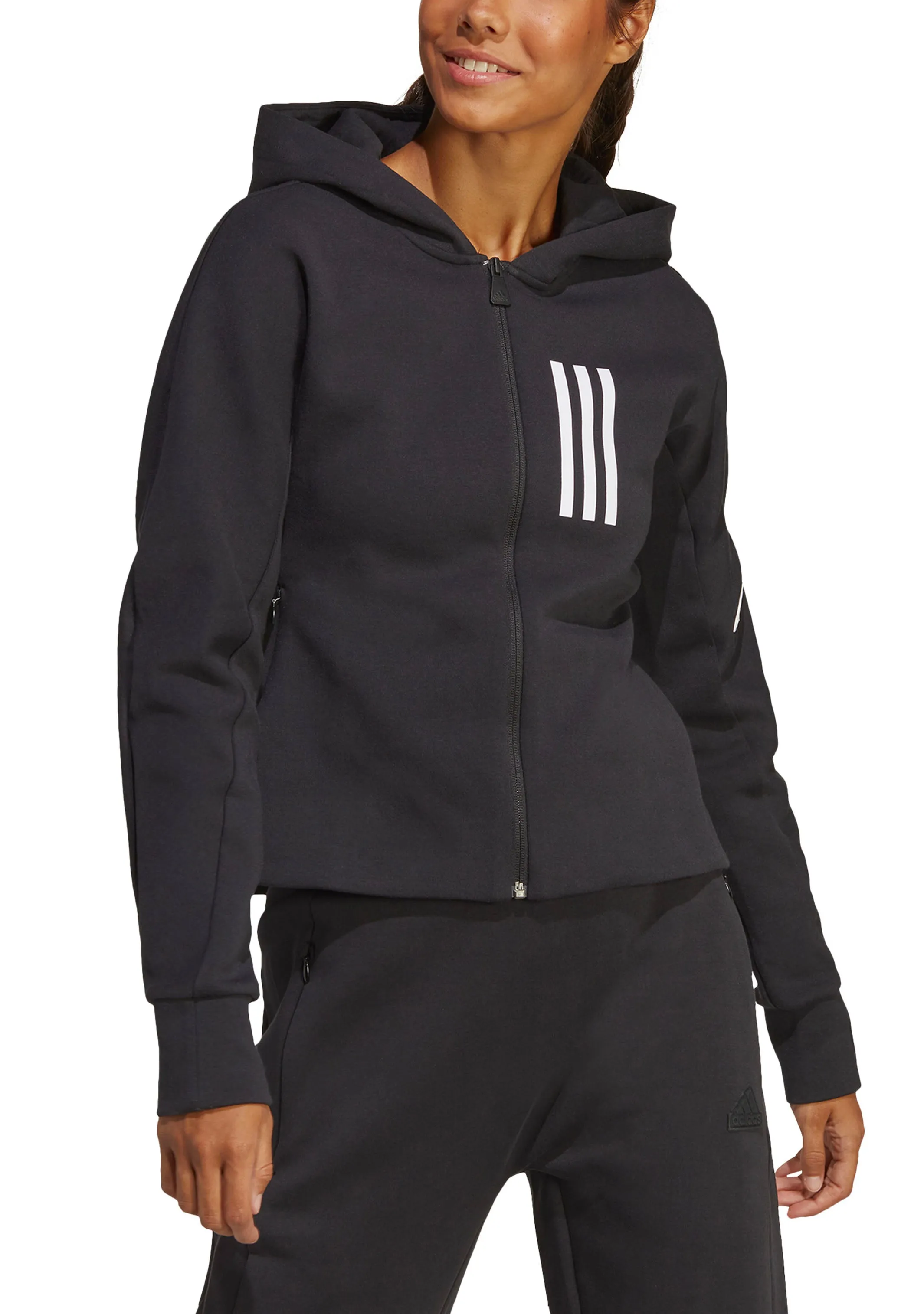 Adidas Womens Mission Victory Slim Fit Full-Zip Hoodie <BR> HU0240