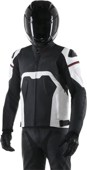 ALPINESTARS Core Leather Jacket - Black/White - US 36 / EU 46 3101316-12-46