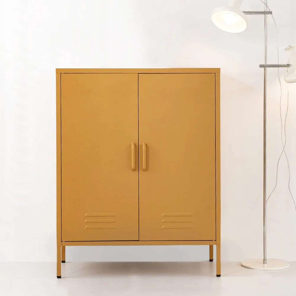 Ansel Buffet Sideboard Metal Cabinet - Yellow