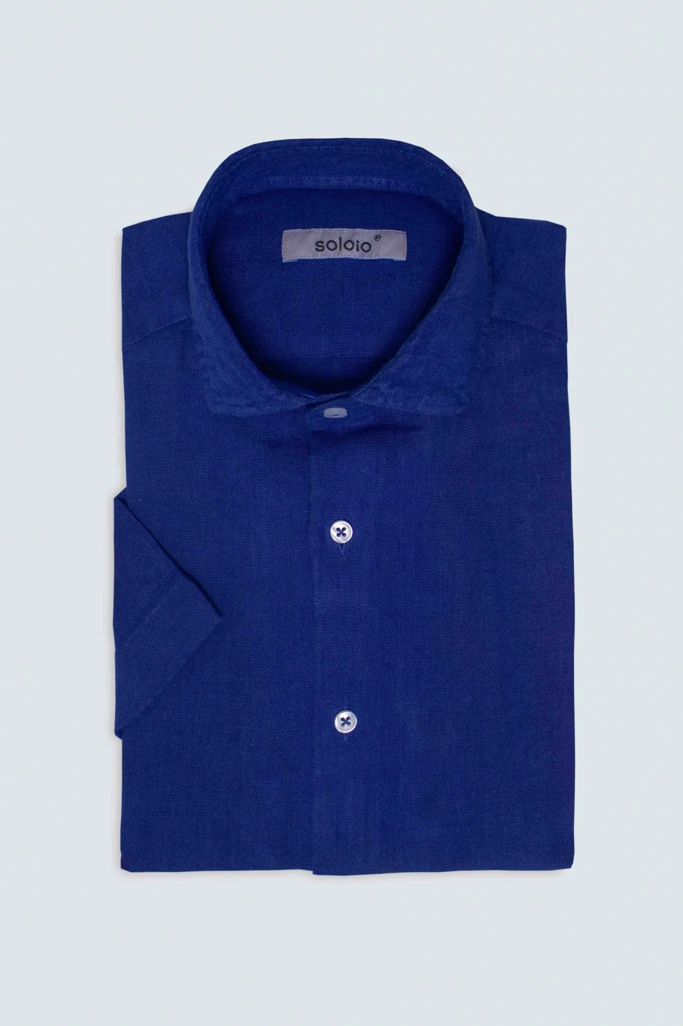 basic linen shirt blue ink mc