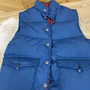 Blue Goose - Reversible Flannel-Lined Down Vest: Navy/Red/Green-men-SM