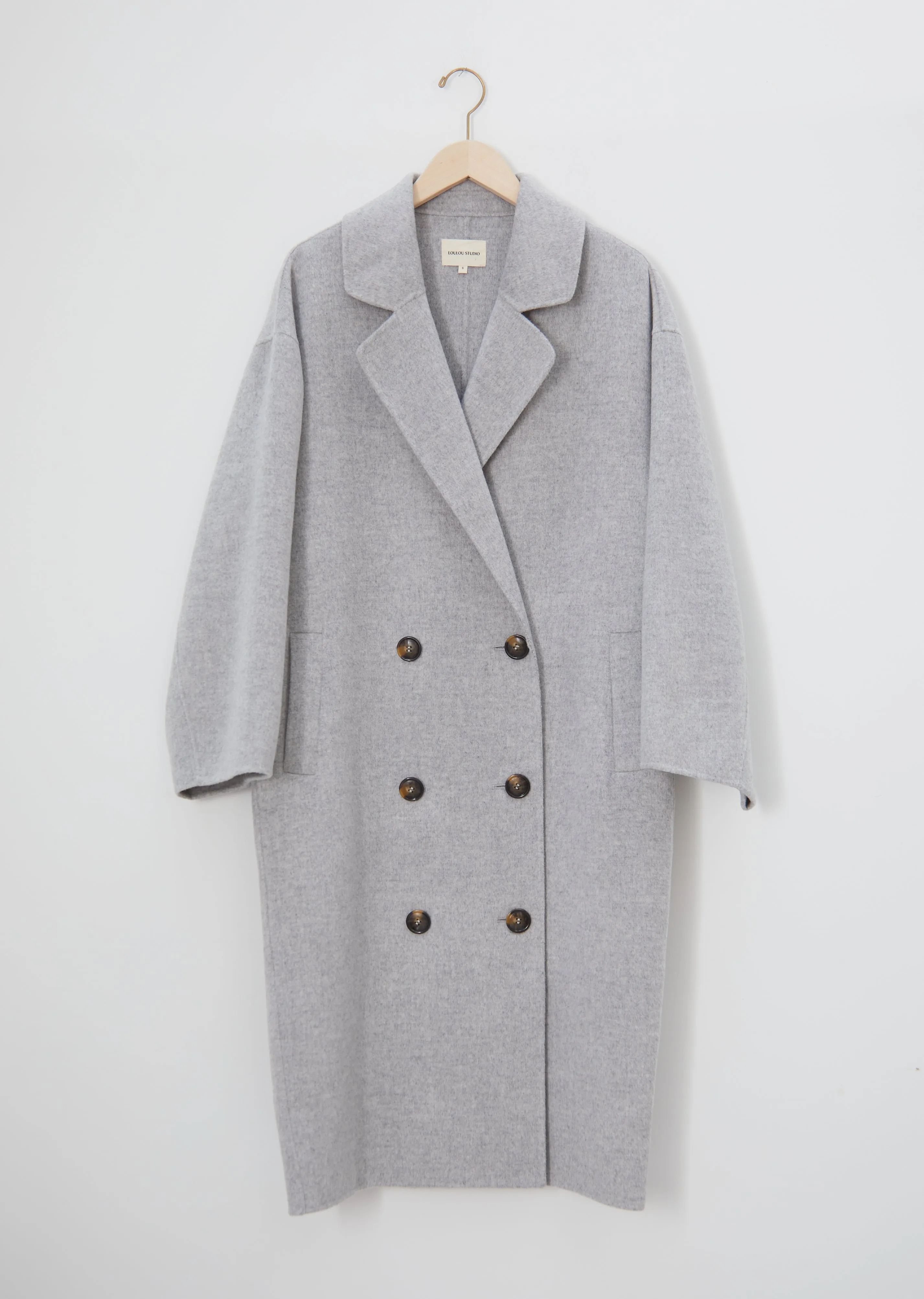 Borneo Wool & Cashmere Coat — Grey Melange