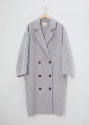 Borneo Wool & Cashmere Coat — Grey Melange