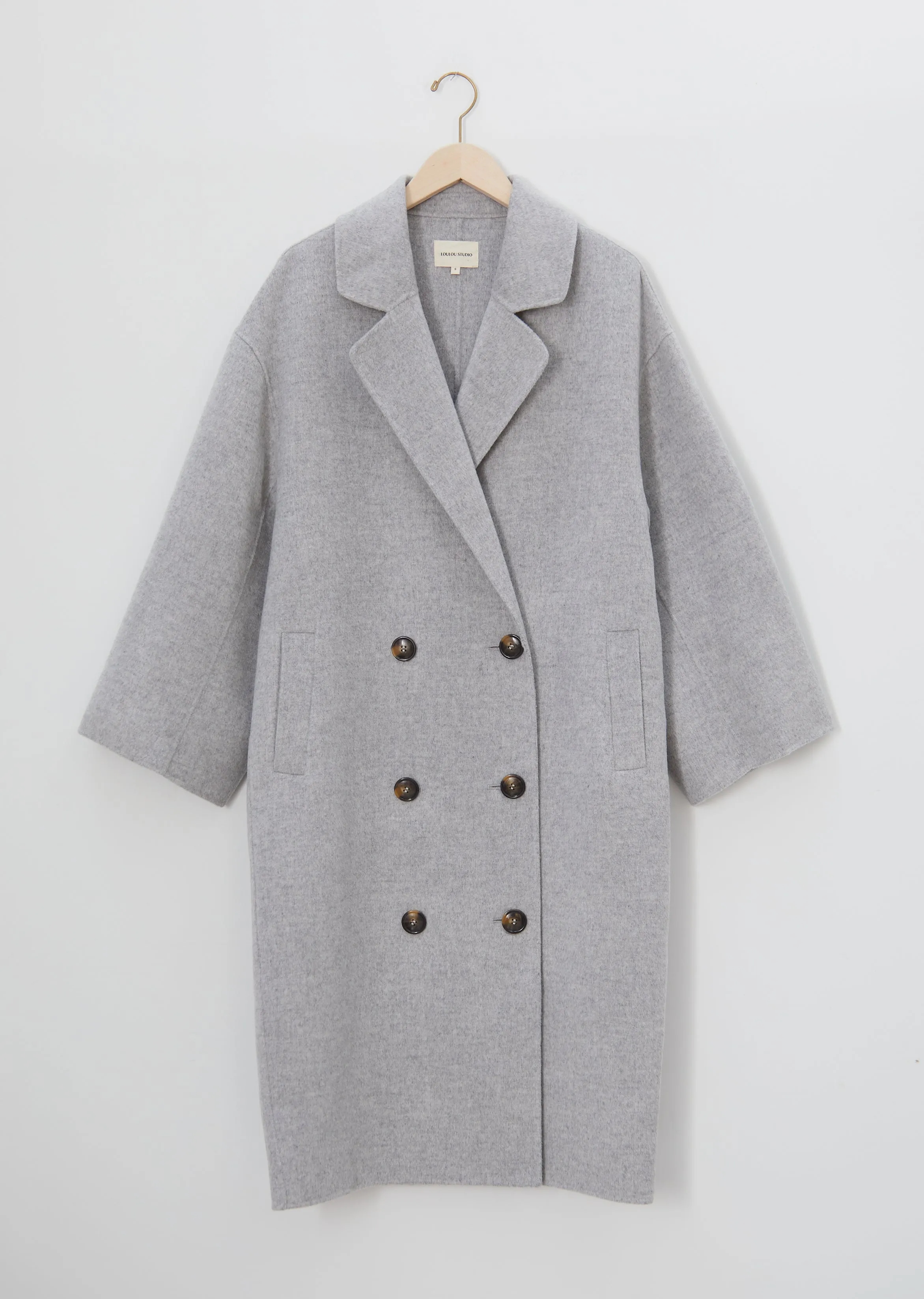 Borneo Wool & Cashmere Coat — Grey Melange