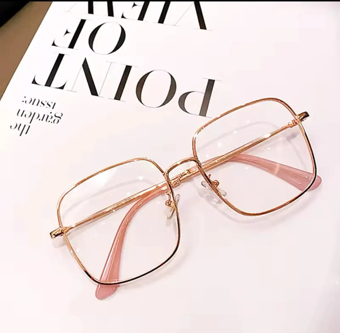 Celine Square Metal Transition Eyeglasses