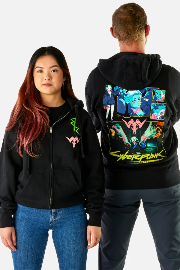 CYBERPUNK EDGERUNNERS REBECCA COLLAGE HOODIE