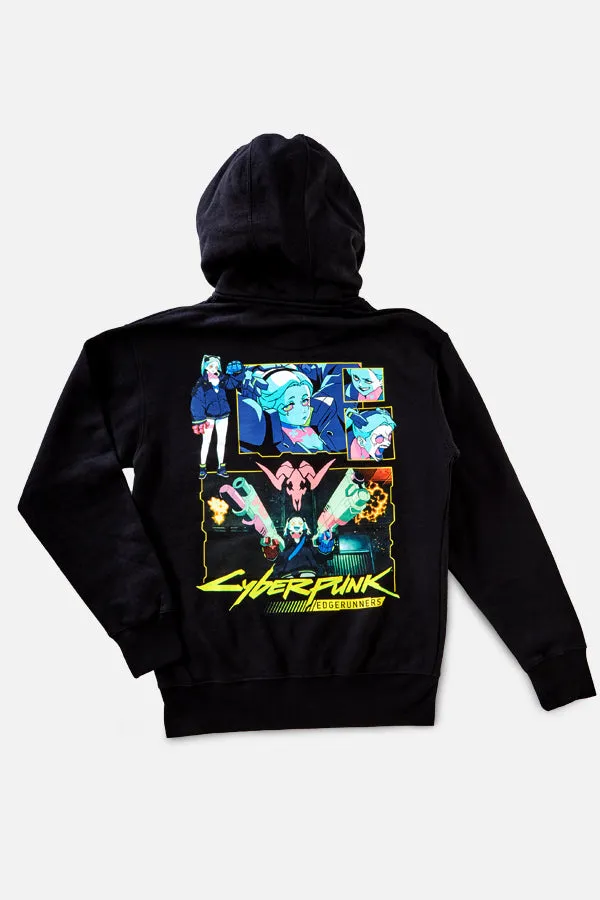 CYBERPUNK EDGERUNNERS REBECCA COLLAGE HOODIE