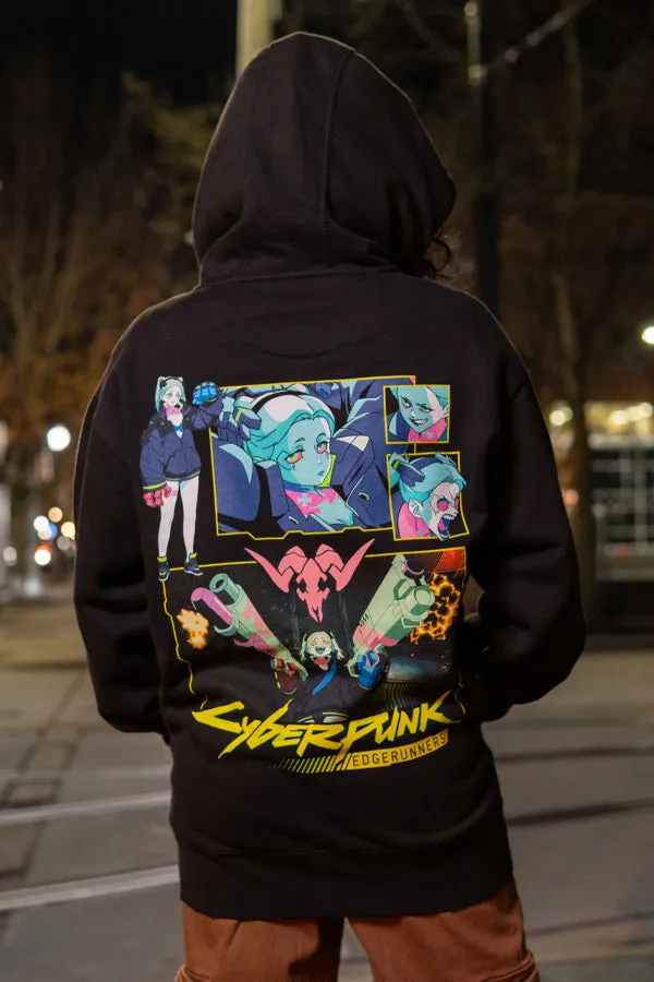 CYBERPUNK EDGERUNNERS REBECCA COLLAGE HOODIE