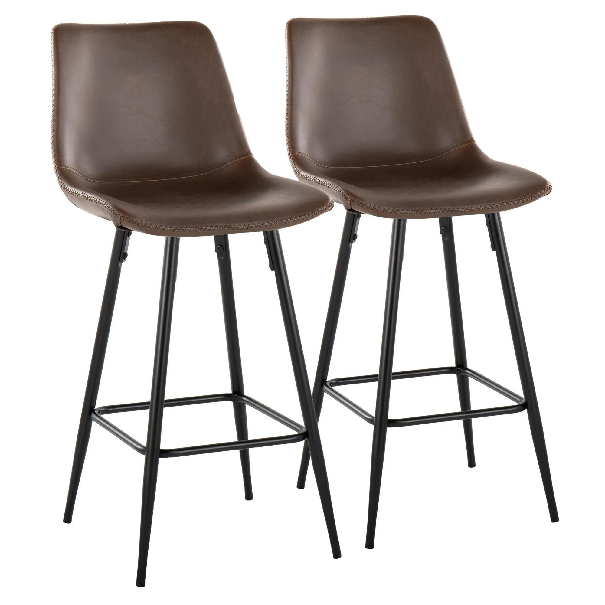 Durango 26" Fixed-Height Counter Stool - Set of 2 Brown By LumiSource