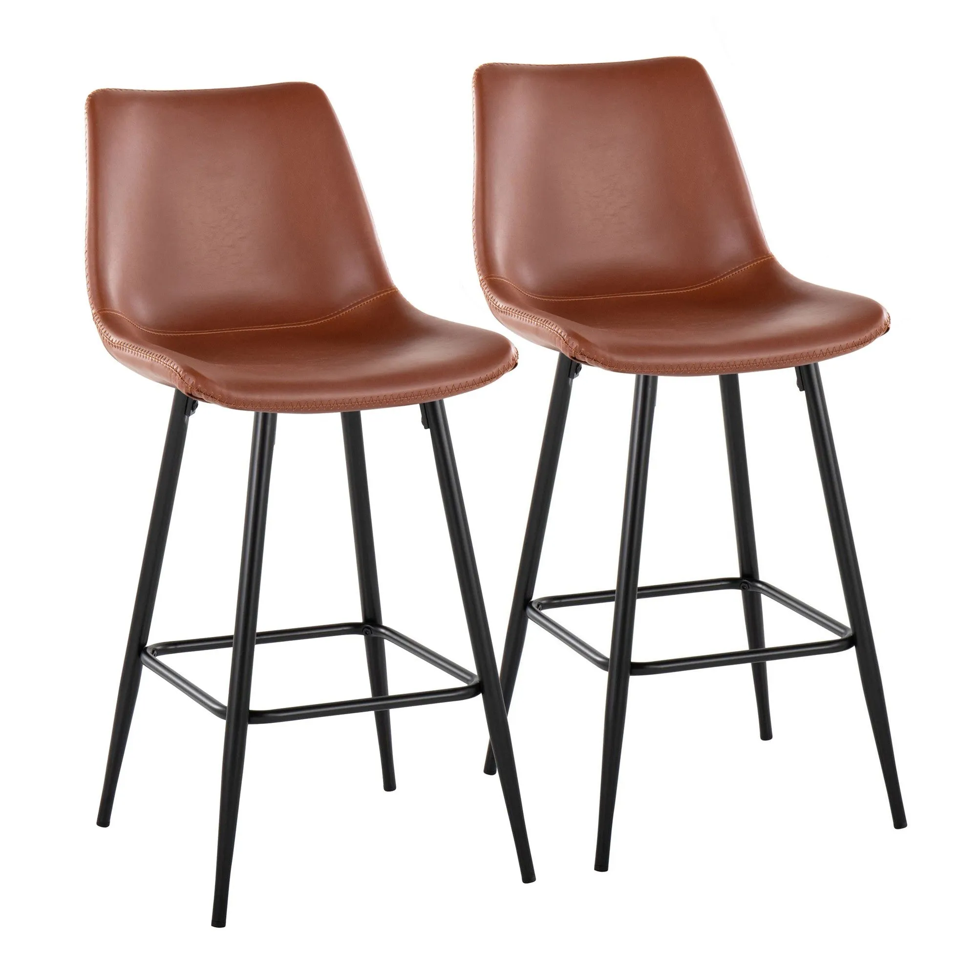 Durango 26" Fixed-Height Counter Stool - Set of 2 Brown By LumiSource