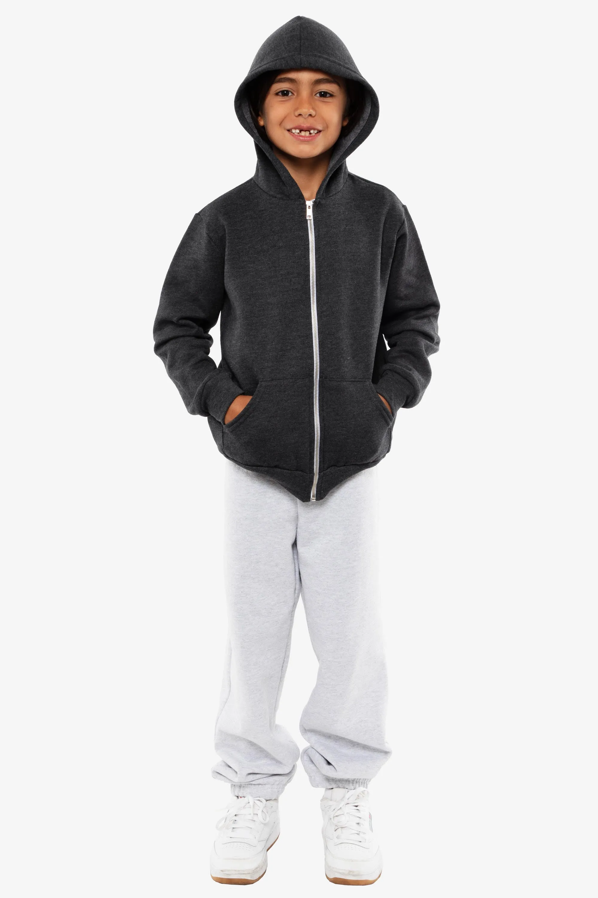 F2097 - Kids Poly Cotton Zip Hoodie