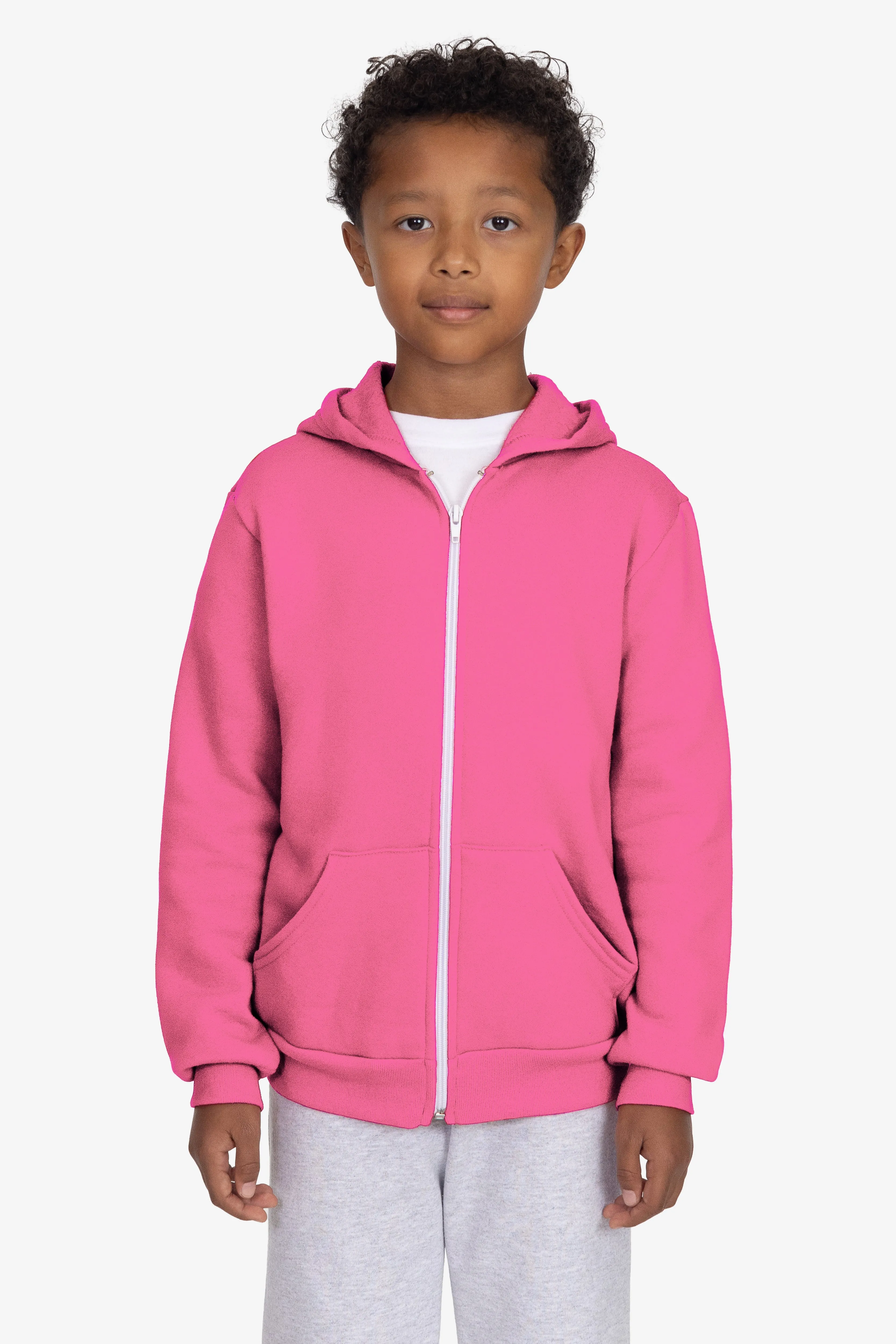 F2097 - Kids Poly Cotton Zip Hoodie