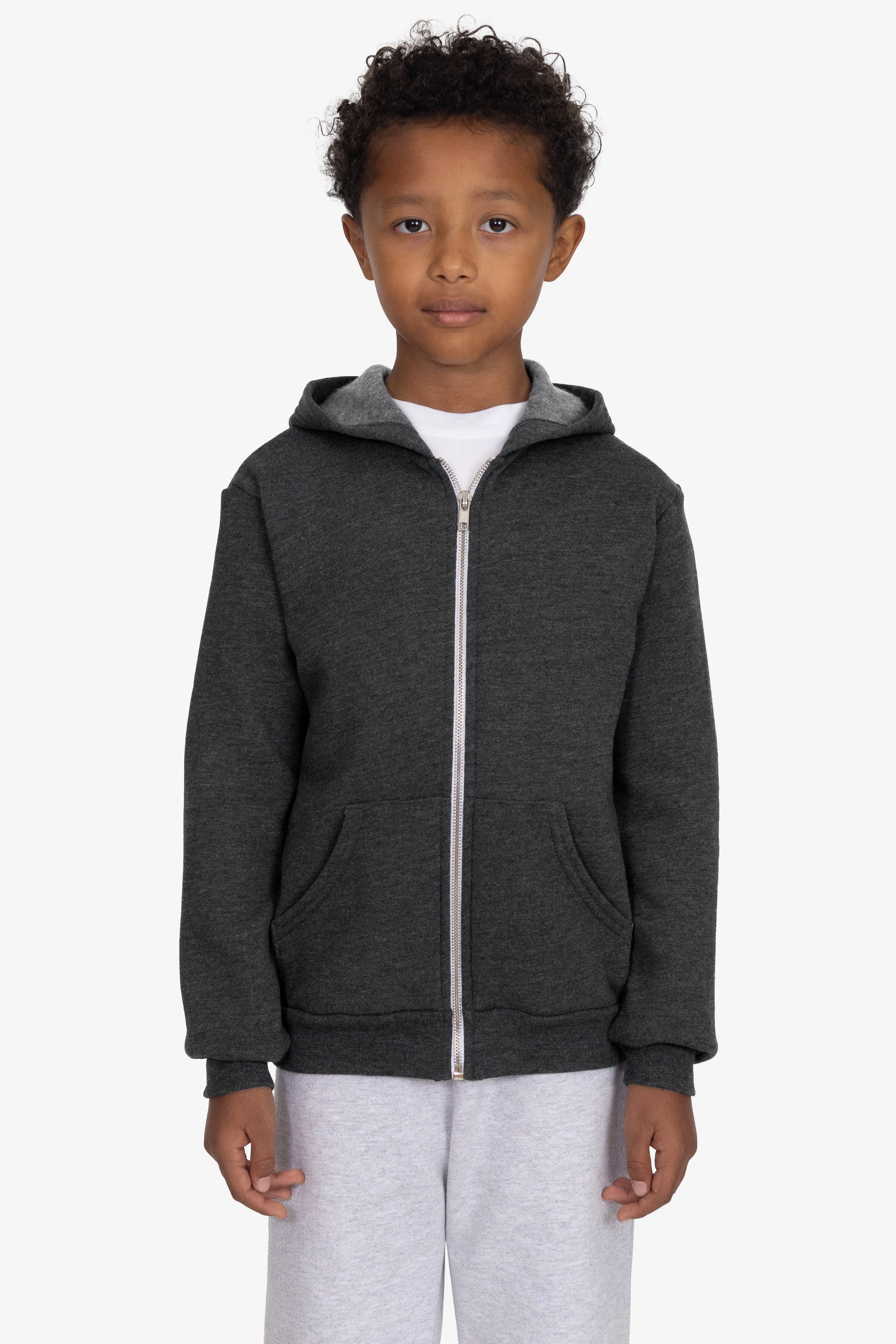 F2097 - Kids Poly Cotton Zip Hoodie