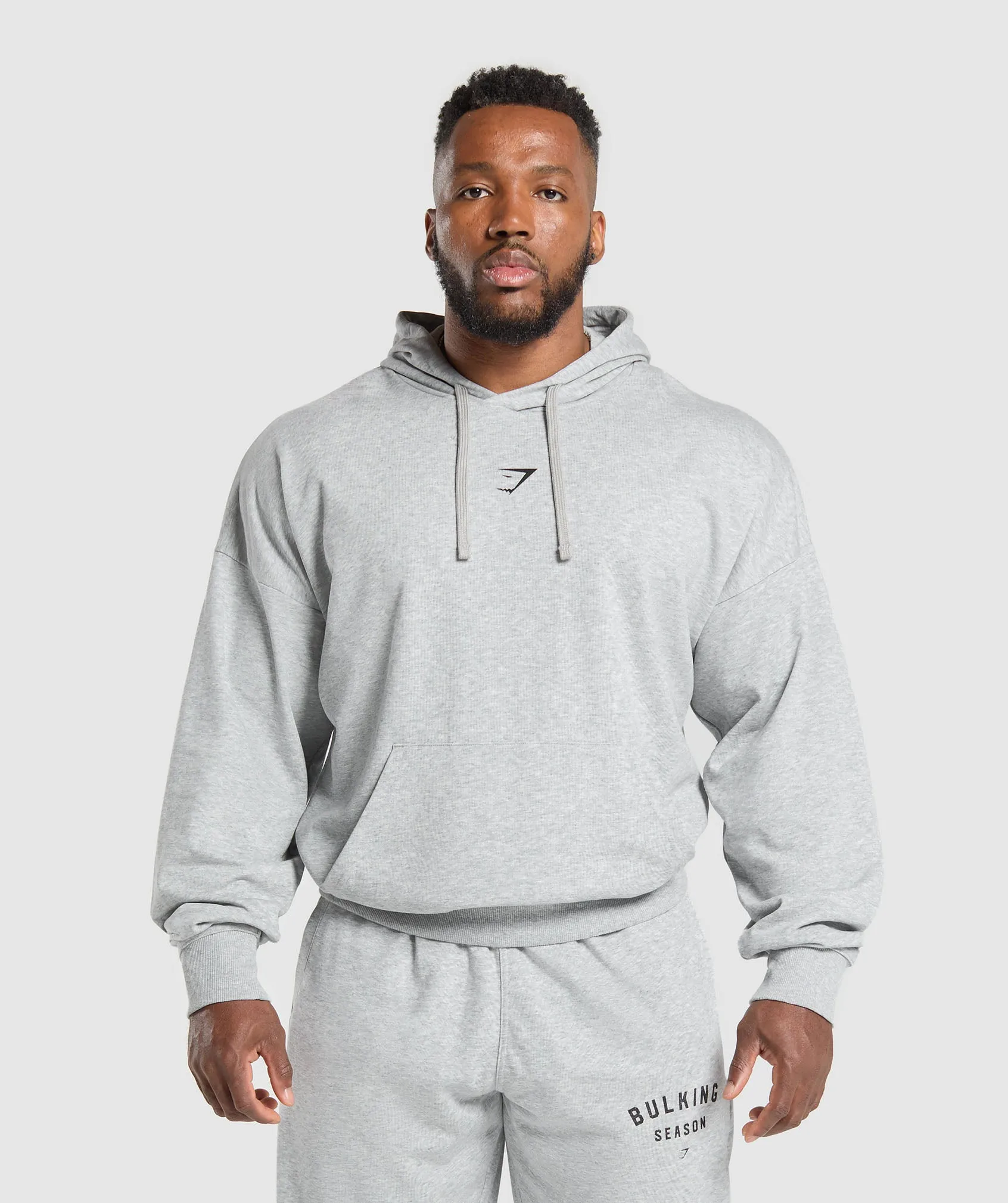 Gymshark Bulking Season Hoodie - Light Grey Core Marl