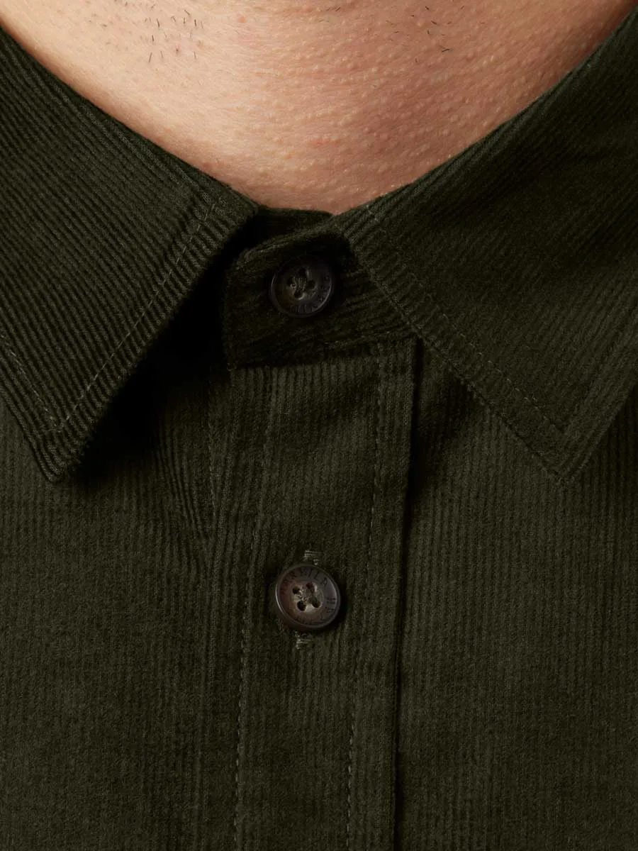 HARKILA Kaldfjord Corduroy Shirt - Mens - Willow Green