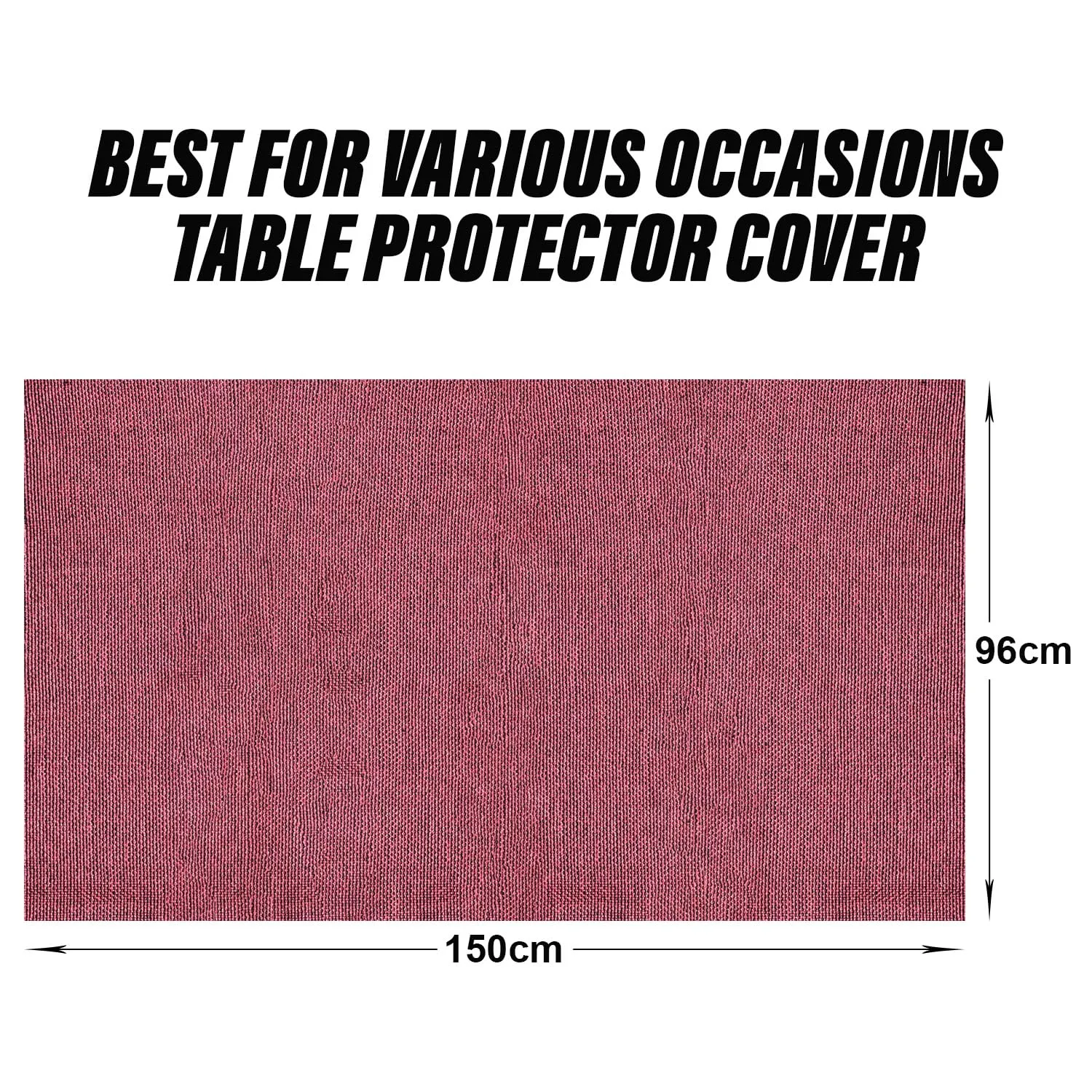 Heart Home Center Table Cover | Jute Luxurious Table Protector Cover | Tablecloth for Home Decor | 4 Seater Table Cover for Kitchen | 40x60 Inch | Maroon