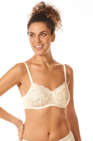 Kyra Padded Non-Wired Bra (White &amp; Sand)