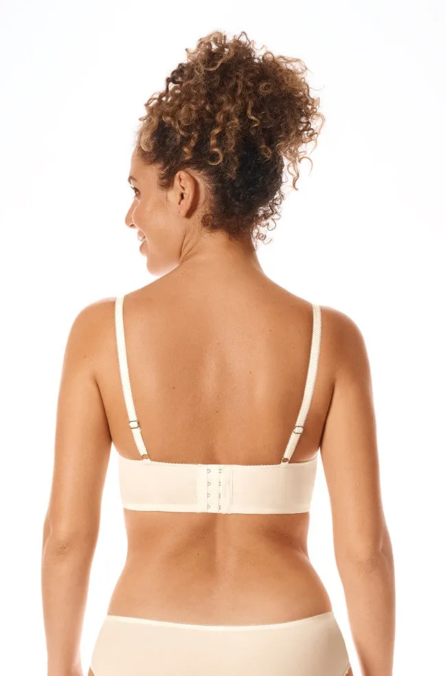 Kyra Padded Non-Wired Bra (White &amp; Sand)