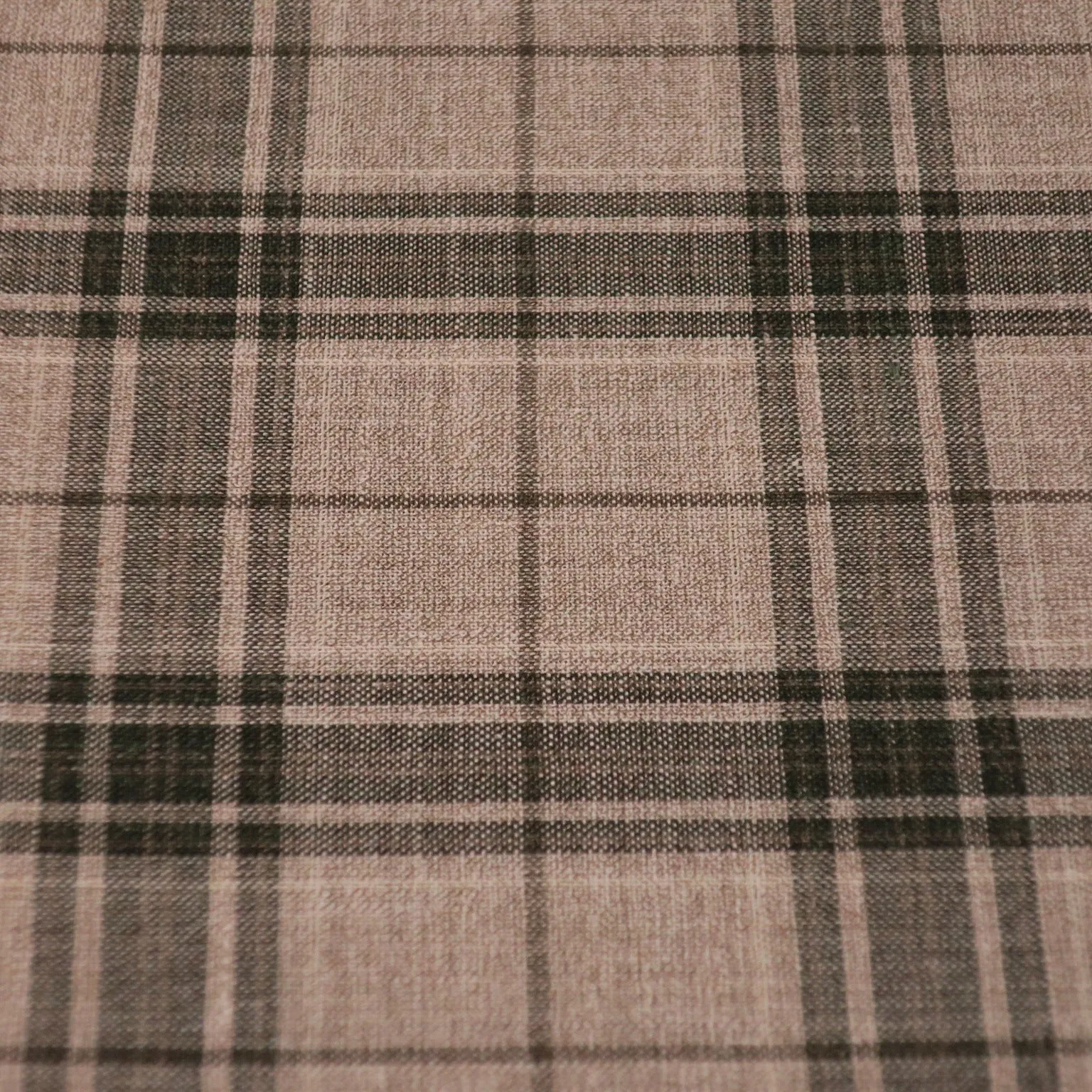 Light Gray Glen Check Loro Piana Wool Fabric