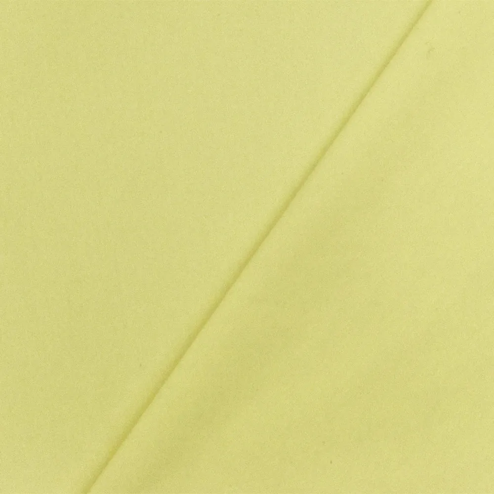 Light Yellow Solid Stretch Cotton Blend Broadcloth Woven Fabric