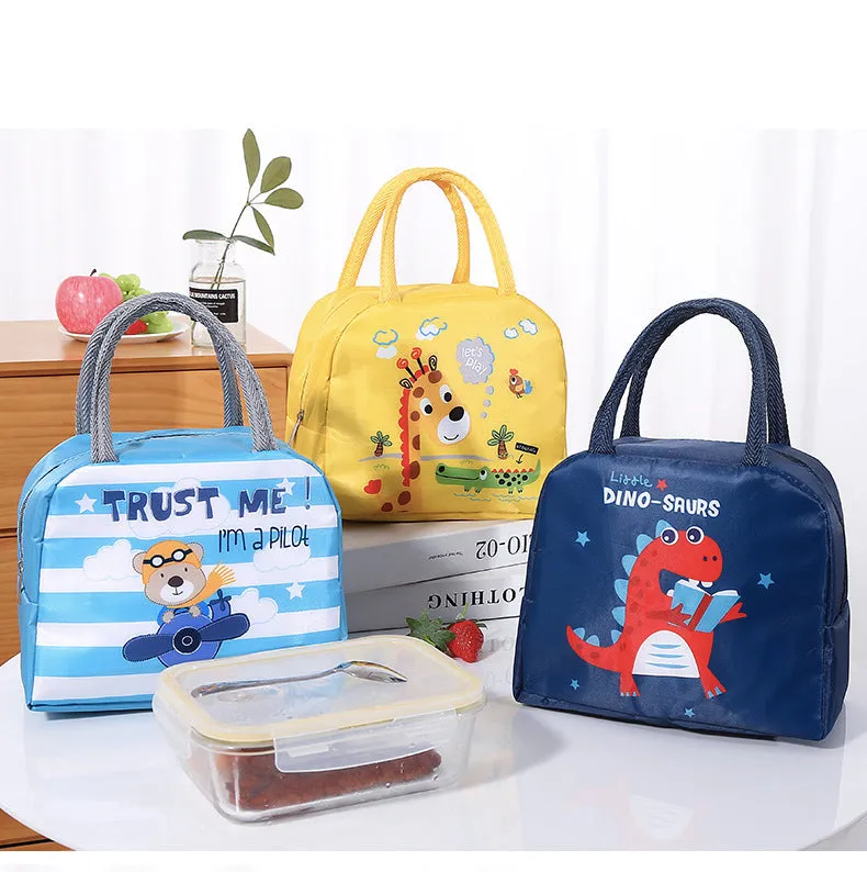 Lunch Box Insulated Bag Soft Leakproof Lunch Bag for Kids Men Women, Durable Thermal Lunch Pail for School Work Office | Fit 6 Cans-White Unicorn