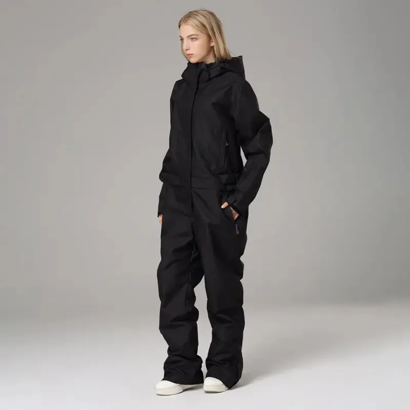 Minimalist One Piece Ski Jumpsuits Winter Outdoor Snowsuits Couple Style