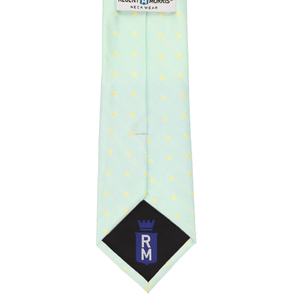 Moonlight Jade Highness Dot Silk Narrow Necktie, 3" Width