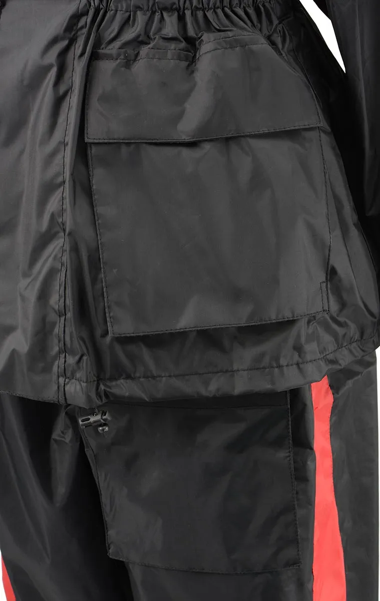 NexGen Ladies XS5001 Black and Red Water Proof Rain Suit with