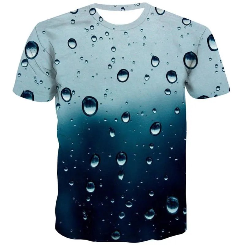 Raindrop T-shirt Men Novel Anime Clothes Retro T-shirts 3d Harajuku Funny T shirts