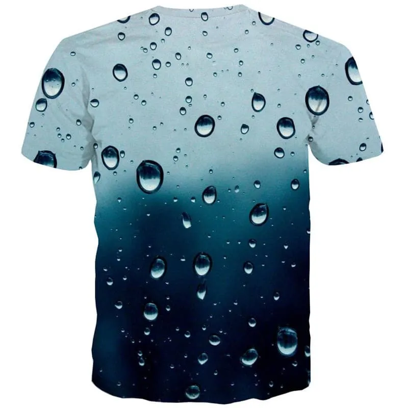 Raindrop T-shirt Men Novel Anime Clothes Retro T-shirts 3d Harajuku Funny T shirts