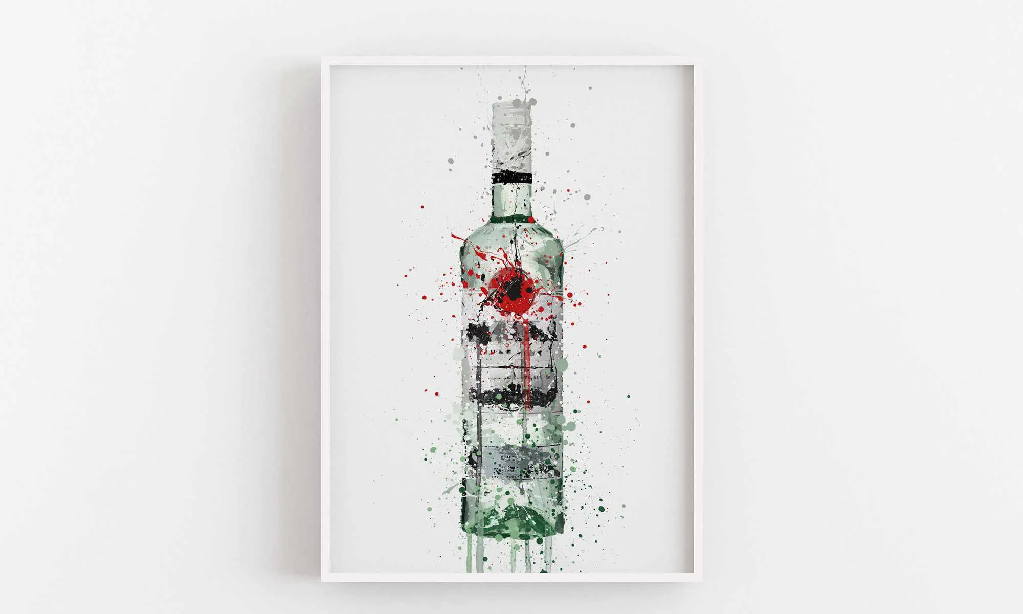 Rum Bottle Wall Art Print 'Caribbean Seas'