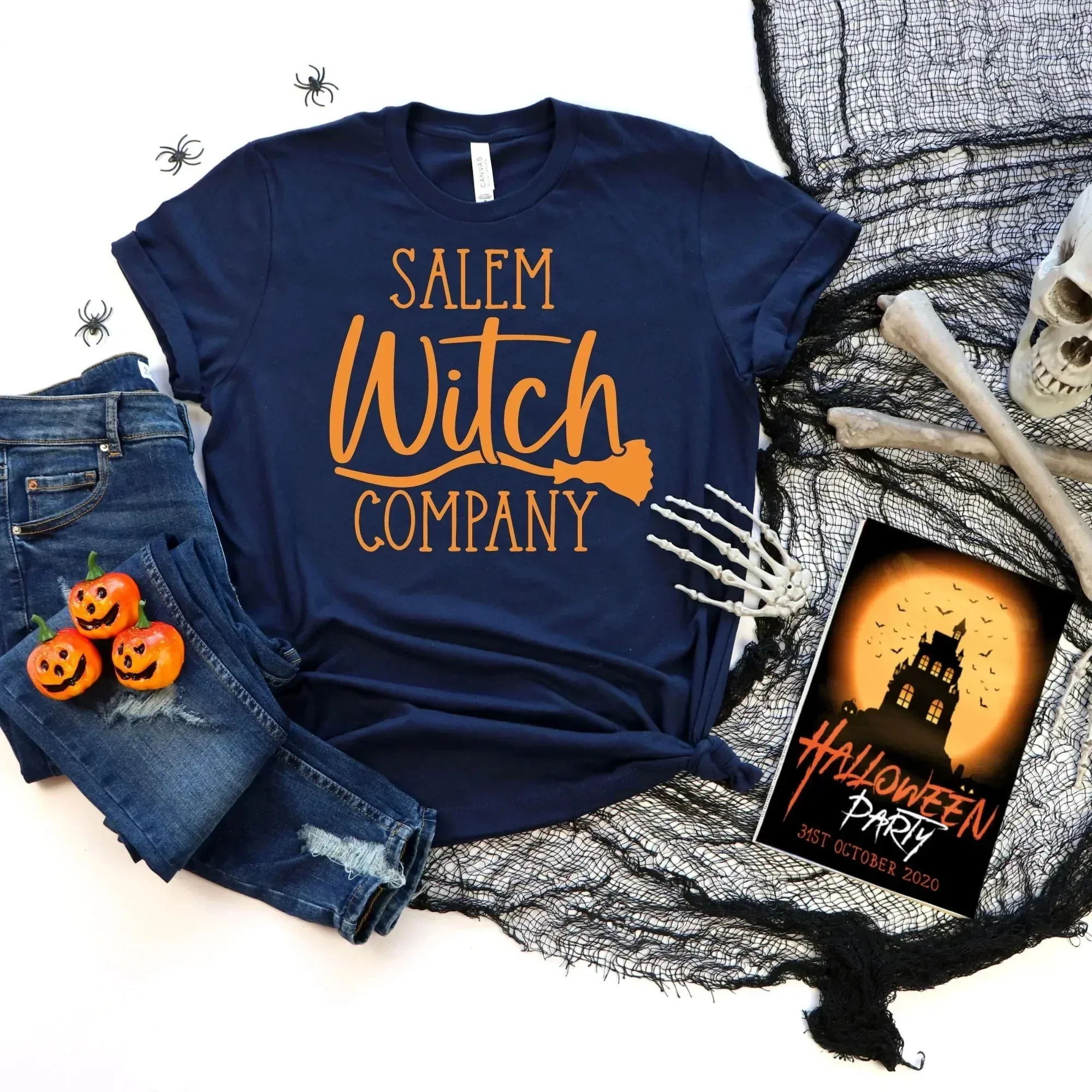 Salem Witch Company Halloween Sweater, Halloween Crewneck, Funny Halloween Party, Cute Halloween Hoodie, Halloween Cat Shirt, Witch Shirt