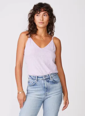 Supima Slub Jersey V Neck Tank - Lilac