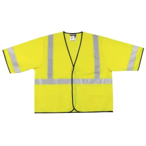 VCL3SLX3 MCR Class 3,Polyester,Safety Vest,2" Silver Stripe,LIME