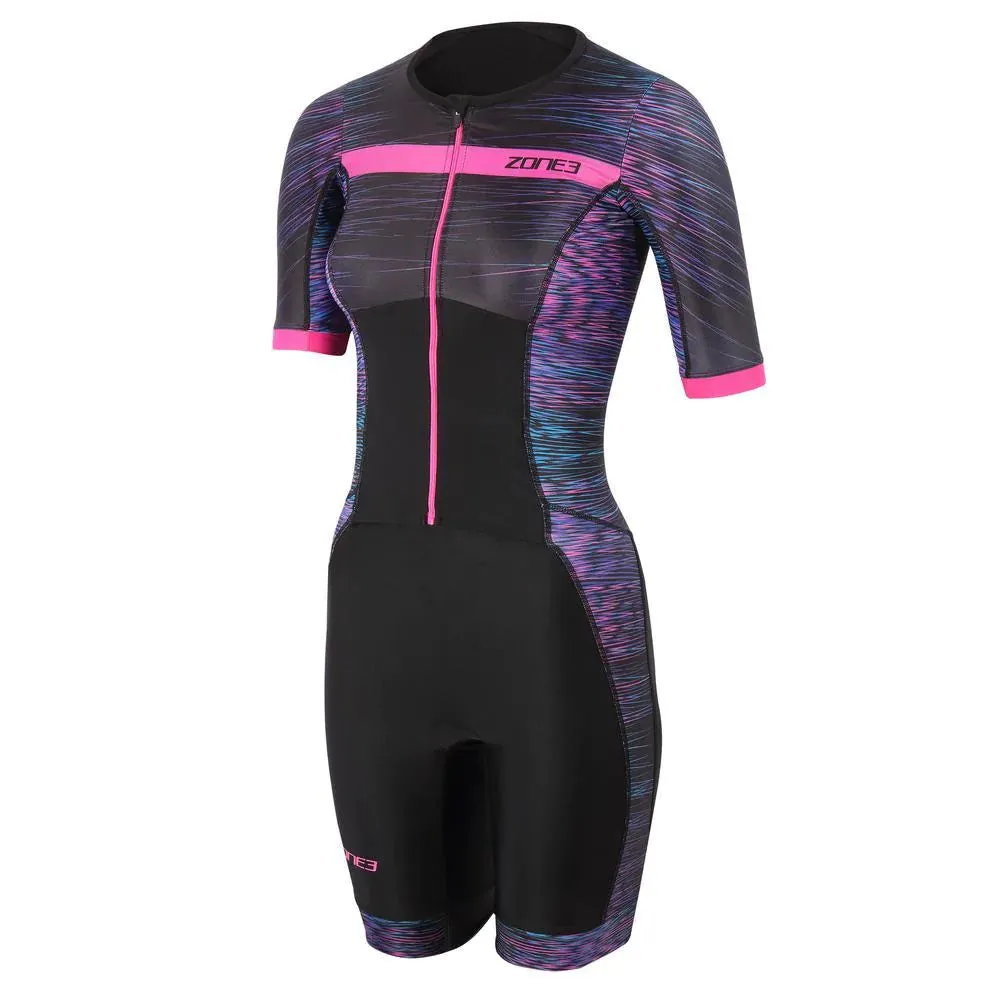 Zone3 Momentum Short Sleeve Full Print Womens Trisuit